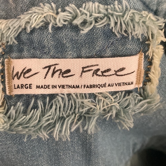 Free People Women's Louise Denim Top - Picture 3 of 3